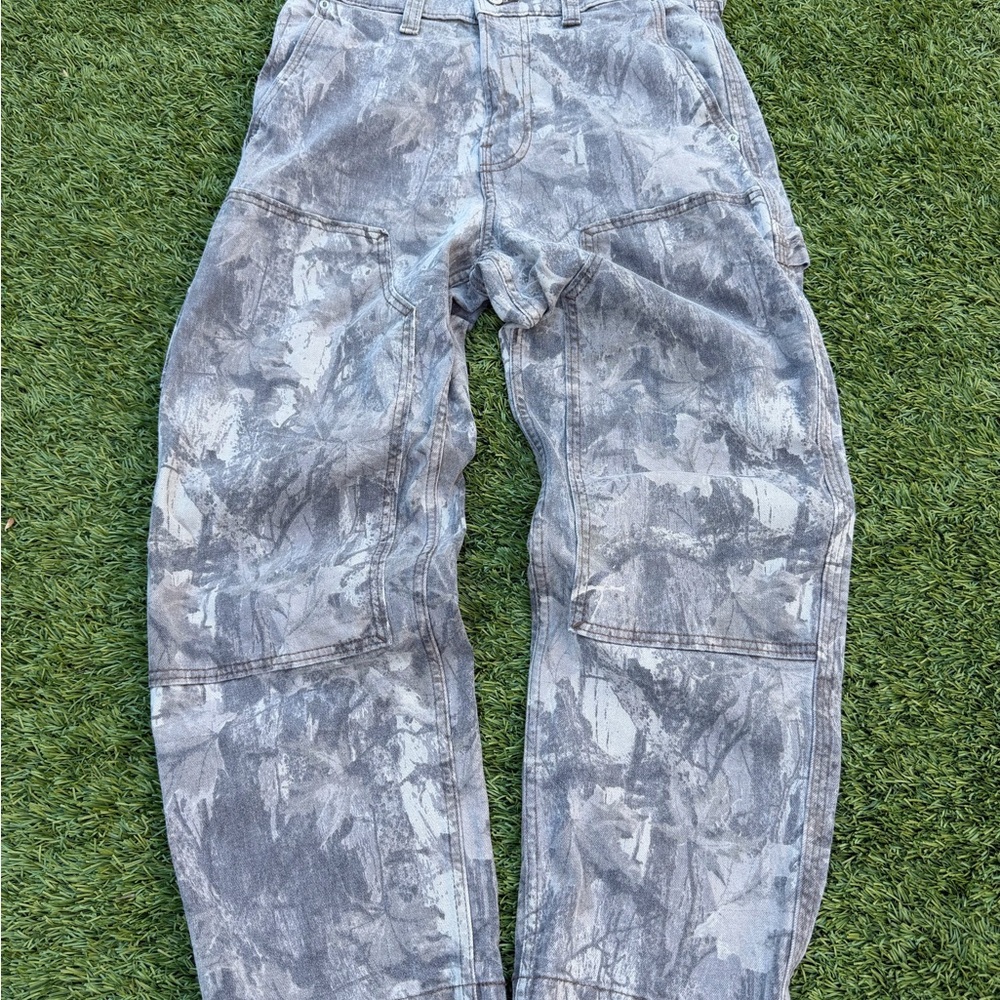 Gray Camo Carpenter Pants